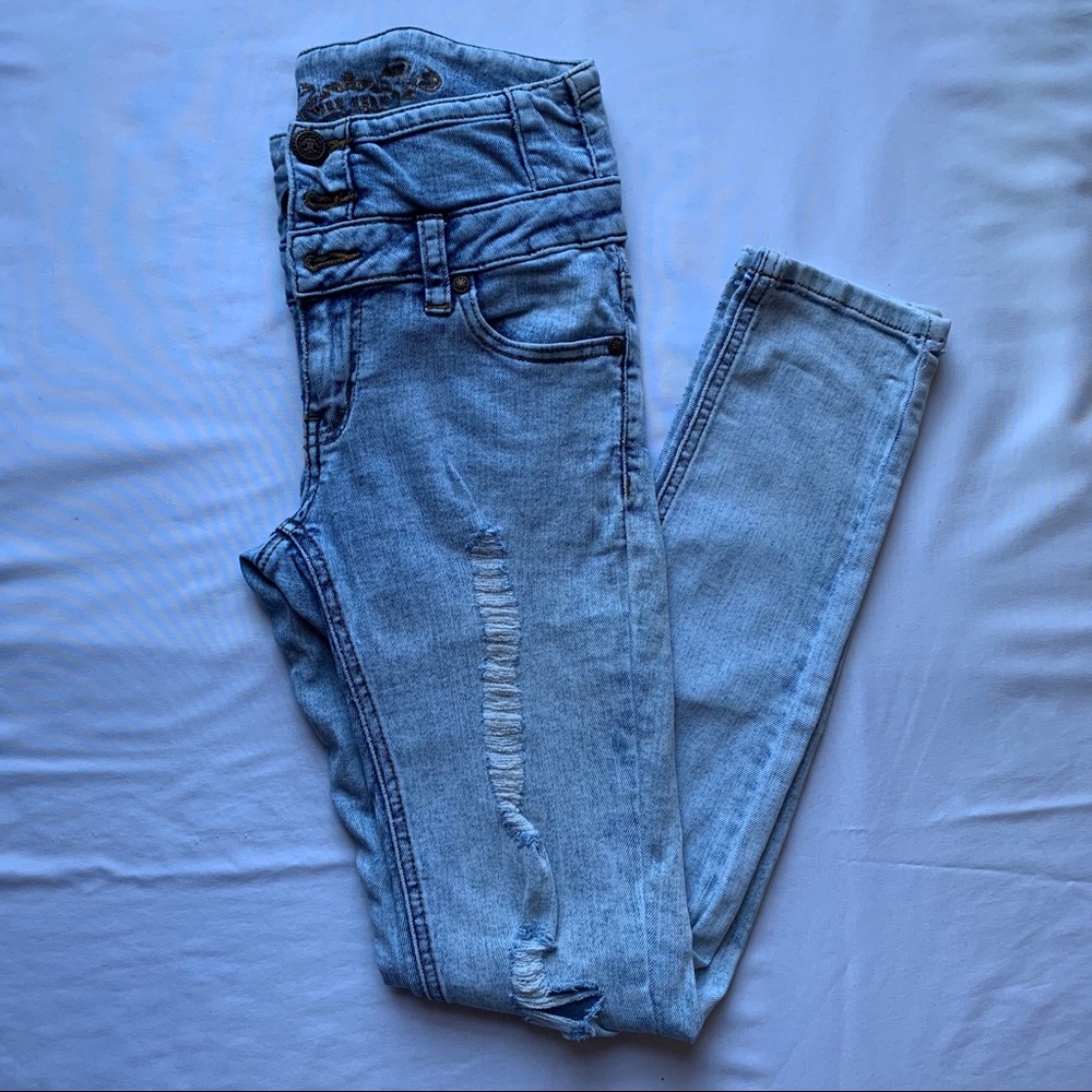 Wax Jeans Light Acid Skinny Jeans